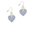 thumbnail image 2 of Delight Jewelry Acrylic Small Hologram Heart Goldtone Leaf French Earrings, 2 of 4