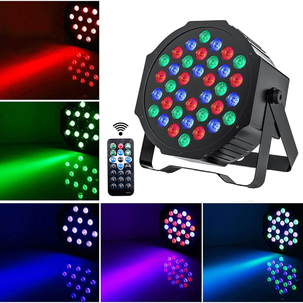 4Pack Stage Lights 36 LED Par Lights with Wireless Remote Sound Activated DMX Control for DJ Party Effect Lighting