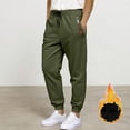 thumbnail image 2 of CONZONE Men'S Baggy Sweatpants Casual Wide Leg Fleece Sweat Pants for Men Solid Color Elastic Waist Drawstring Soft Cozy Athletic Joggers With Pockets, 2 of 5