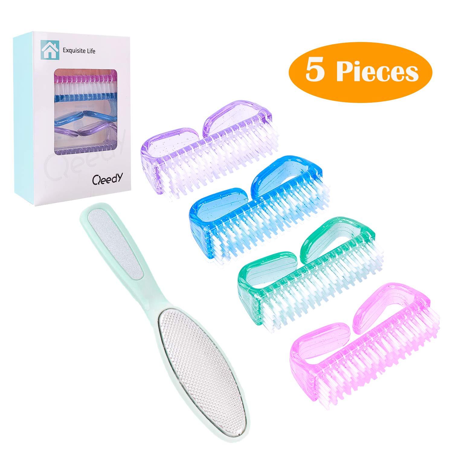 Handle Nail Brush Fingernail Brush Cleaner Hand Scrub Cleaning Brush for Toes，Stainless Steel Foot File Pedicure Metal Surface Tool To Remove Hard Skin Four Color - image 1 of 7