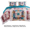 thumbnail image 5 of Zay 2 Piece Microfiber Twin Quilt Set, Vintage Patchwork, Multicolor - Saltoro Sherpi, 5 of 6