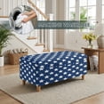 thumbnail image 2 of FOR U DESIGNS Patriotic Star Print Ottoman Cover Washable Storage Bench Slipcover Stretch Storage Bench Cover Folding Footrest Stool Slipcover Footstool Protector with Elastic Band, 2 of 7