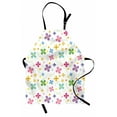 thumbnail image 1 of Flower Apron, Spring Inspired Sketch Art Style Daisy Blossoms and Dots in Lively Colors Fun Nature, Unisex Kitchen Bib with Adjustable Neck for Cooking Gardening, Adult Size, Multicolor, by Ambesonne, 1 of 4