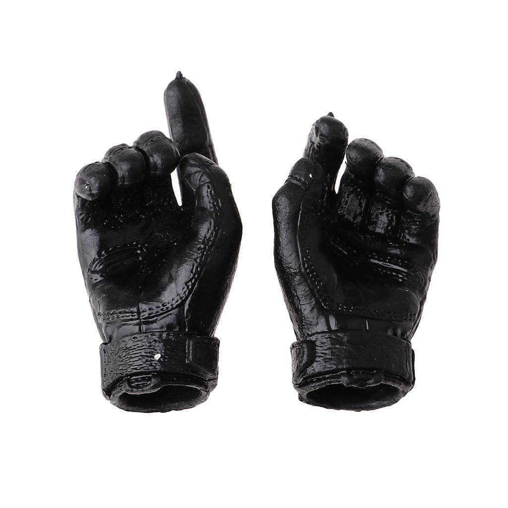 Black Gloves Hands Fit 1/6 12'' Hot Toys TC Dragon BBI Male Figure Accessory 