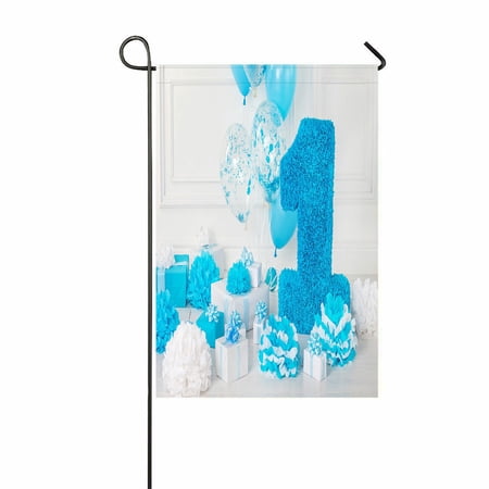 ECZJNT Decorated number 1 for a birthday Garden Flag Outdoor Flag Home Party Garden Decor 12x18 Inch