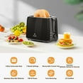 thumbnail image 4 of iSiLER 2 Slice Toaster, 1.3 inches Wide Slot Bagel Toaster with 7 Shade Settings and Double Side Baking, Compact Bread Toaster with Removable Crumb Tray, Defrost Cancel Function Black, 4 of 6
