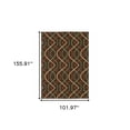 thumbnail image 5 of 9' X 13' Brown Geometric Stain Resistant Indoor Outdoor Area Rug, 5 of 5
