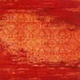 thumbnail image 1 of Ahgly Company Indoor Square Contemporary Orange Red Abstract Area Rugs, 7' Square, 1 of 6