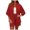 Red, variant on Short Sets for Women Loose Fit Short Sleeve Button Down Band Collar Shirt and Shorts 2 Piece Matching Set Lounge Set