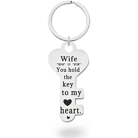 Wife Gifts for Birthday Anniversary from Husband Romantic You Hold The Key to My Heart Keychain Key Pendant Keyring