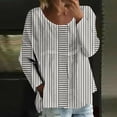 thumbnail image 2 of MEICHEN Womens Fall Casual Tops Long Sleeves Crewneck Printed T Shirts Loose Comfy Going Out Tee Shirts, 2 of 5