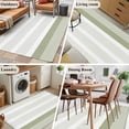 thumbnail image 5 of 3'x5' Area Rugs, Sage Green Stripe Indoor Outdoor Area Rug for Living Room Bedroom, Modern Rustic Horizontal Green Striped Washable Bathroom Rugs Kitchen Floor Carpet Mats Home Decor Aesthetic, 5 of 8