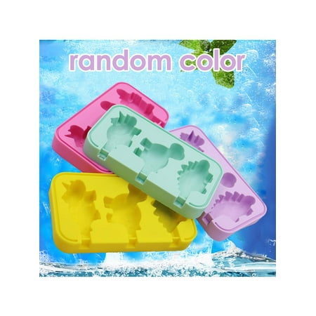 

Tohuu Ice Maker Dino Silicone Ice Cram Mold 3 Cavity Ice Cube Mold Food Grade Silicone Mold DIY Easy-release for Yogurt Jam Jelly PuddingRandom Colors steadfast