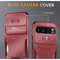 thumbnail image 5 of KOMI for Google Pixel 9/9 Pro Case with 1 Screen Protector, Built-in Slide Camera Cover, Military Grade Drop Protection, Heavy Duty Rugged Shockproof Protective Phone Cover, Red, 5 of 5