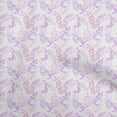 thumbnail image 1 of oneOone Polyester Spandex Medium Purple Fabric Watercolor Flower With Leaves Sewing Fabric By The Yard Printed Diy Clothing Sewing Supplies 56 Inch Wide, 1 of 4