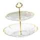thumbnail image 4 of Soporte para Cupcakes, Bandeja para Servir Aperitivos Y Frutas, Plato para Servir, Centro de Mesa, Soporte para Postres, Centros de Mesa para Fiesta D 2 niveles blanco, 4 of 9