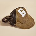 thumbnail image 2 of Upgrade Your Dog's Look with This Stylish Brown Sunproof Hat with Letter G Pattern, 2 of 4