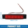 thumbnail image 4 of Unique Bargains Front Rear Side Marker Light 6 LED for Trailer Truck Caravan RV Van Lorry Tractor Red (Set of 20), 4 of 7