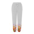 thumbnail image 3 of JGTDBPO Sweatpants For Women Baggy Lounge Ankle Banded Flame Printing Pants Elastic Tie Waist High Waist Drawstring With Pockets Long Pants Sporty Gym Athletic Fit Jogger Workout Cinch Bottom Trousers, 3 of 4