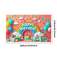thumbnail image 3 of Colorful Cloud Star Balloon Rainbow Happy Birthday Banner Party Decoration Backdrop for Birthday Party Celebrations Photography Props Kids Parties, 3 of 7