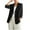 Black, variant on Kilaqueen Cotton Linen Blazer for Womens Long Sleeve Loose Casual Lightweight Spring Summer Blazer Jackets Notch Lapel Business Suit with Pockets
