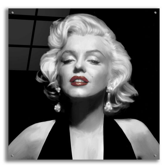 Epic Art 'Halter Top Marilyn Red Lips' by Chris Consani, Acrylic Glass Wall Art, 36"x36"