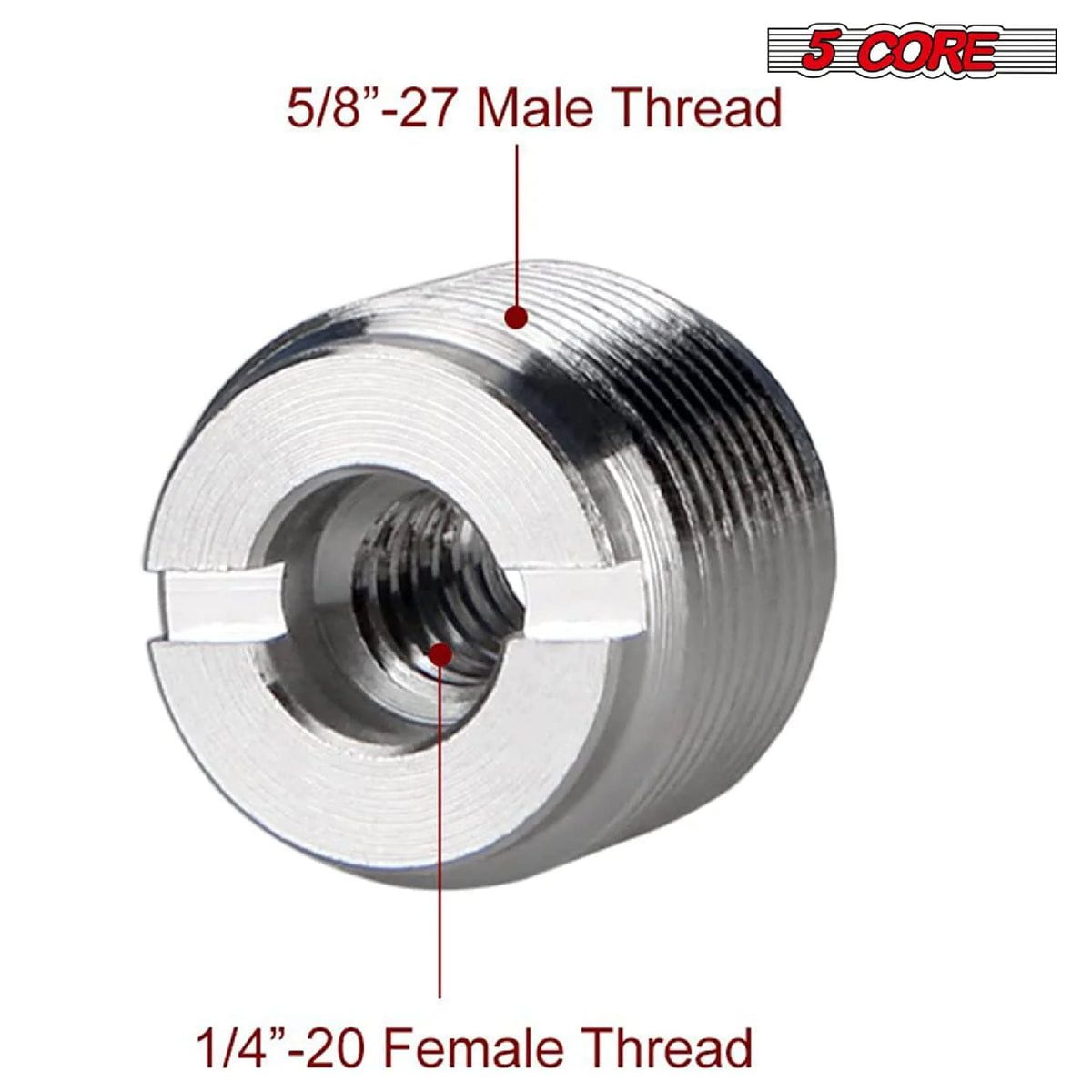 Mic Stand Adapter 12 Pieces 3/8 Female to 5/8 Male Screw Thread Conversion Connector for Microphone Stands Boom Arms Camera Tripod - MS ADP M SLV 38F-58M 12PCS