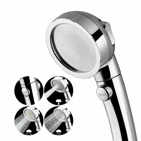 Handheld Shower Head, Universal Bath Shower 300% High Turbo Pressure 40% Water Saving 3 Mode Function Spray Handheld Showerheads for Dry Skin