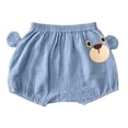 thumbnail image 6 of Twczz Baby Boys Harem Shorts- Soft Cotton Elastic Waist Cute Baggy Play Shorts Blue Size 6-24 Months, 6 of 6