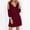 Wine, variant on YMNXA Women's Dress Long Sleeve V Neck Solid Color Mesh Slim Fit Stylish Dresses For Daily Wear Green L