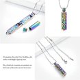 thumbnail image 3 of Cylinder Urn Necklace for Ashes for Women Men Hollow Cylinder Vial Keepsake Urn Cremation Jewelry for Human Pet Ashes Pendant, 3 of 7