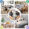 thumbnail image 4 of Black White Gold Marble Pattern Square Tablecloth,Waterproof Square Table Cover,Wipeable Spillproof Washable Table Cover for Home Kitchen Party Decor 52"x52"(132x132cm), 4 of 6