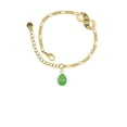 thumbnail image 2 of Delight Jewelry Lime Green Easter Egg with Color Crystal Band Gold-tone Paw Infinity Link Chain Bracelet, 6"+2" Extender, 2 of 3