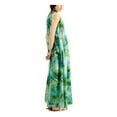 thumbnail image 2 of INC Womens Green Printed Sleeveless Tea-Length Shift Dress Size: M, 2 of 4