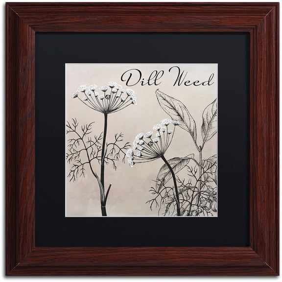 Trademark Fine Art "Flowering Herbs III" Canvas Art by Color Bakery Black Matte, Wood Frame