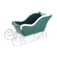 thumbnail image 1 of The Uniquely Themed Sleigh Vase In Green Enhances Any Space With Festive And Seasonal Charm For Home Or, 1 of 5