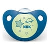 NUK Cute-as-a-Button Glow-in-the-Dark Orthodontic Pacifiers, Boy, 6-18 Months, 2-Pack