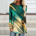 thumbnail image 2 of Besolor Hauts à Manches Longues pour Femmes Chemises Décontractées Habillées Col Rond Manches Longues Tuniques Amples et Fluides pour Leggings Multicolore 19, 2 of 5