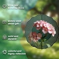 thumbnail image 5 of Metal Hanging Wind Spinners with Artistic Sound Wave Design - Vibrant Pink Flower Motif for Yard and Garden Decor, 5 of 6