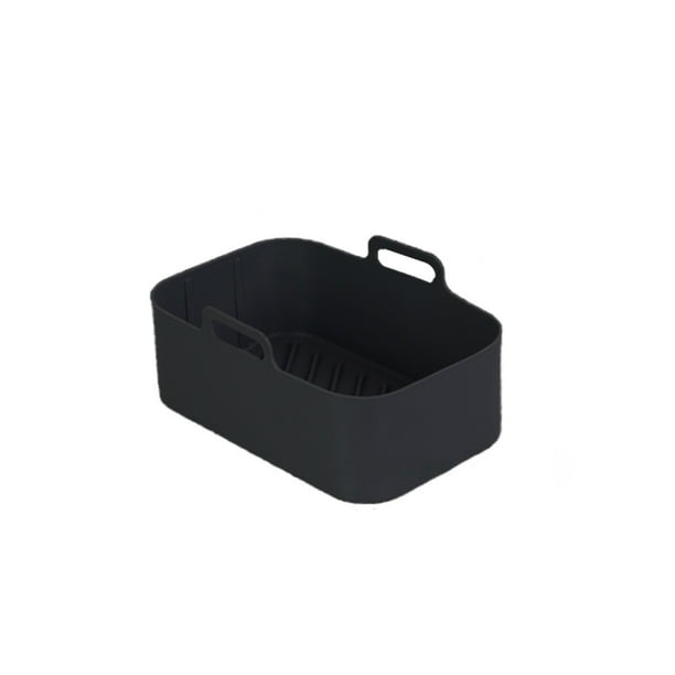 Injueey Freidora de aire, placa para hornear, temperatura, revestimiento que no se decolora, cesta de silicona reutilizable, cocina, barbacoa, barbacoa, Cocina y Comedor Negro 1 PC Injueey HA068518-04