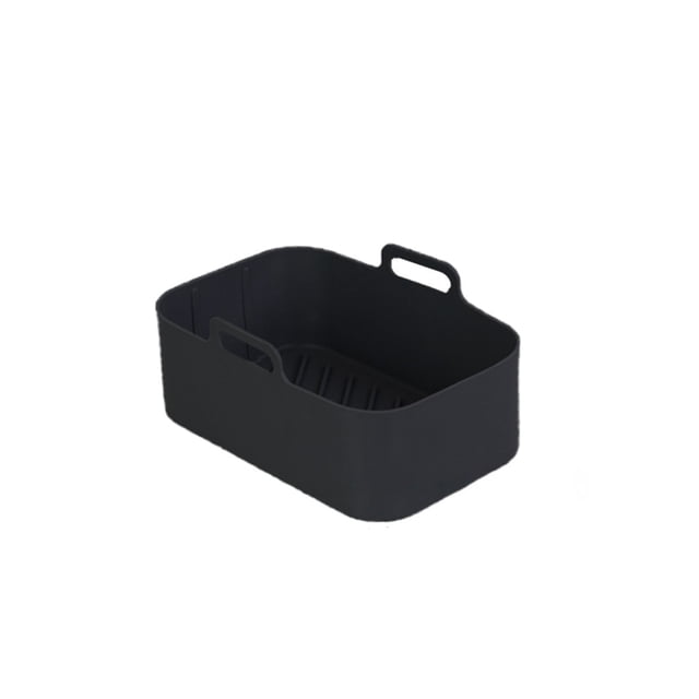 Injueey Freidora de aire Placa para hornear con mango Temperatura Revestimiento rectangular Cesta de silicona Restaurante Barbacoa Torta Accesorios de Cocina y Comedor Negro 1 PC Injueey HA068518-04