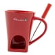 thumbnail image 2 of Taza para fondue de chocolate, práctica taza para fundir chocolate, de cerámica Rojo, 2 of 9