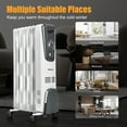 thumbnail image 6 of Costway 1500W Electric Oil Filled Radiator Space Heater 5.7 Fin Thermostat Room Radiant, 6 of 12