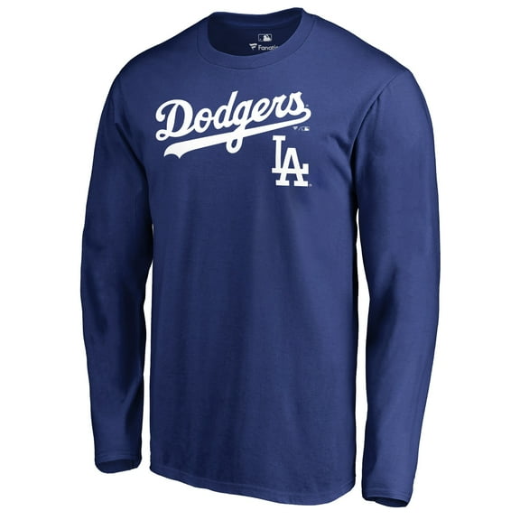 Men's Royal Los Angeles Dodgers Team Lockup Long Sleeve T-Shirt