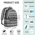 thumbnail image 6 of "Boho Chic Commuter Backpack – Vintage Pattern, 17 Inch Laptop Pocket, Durable Oxford Fabric, Large Capacity for Campus & Travel", 6 of 6