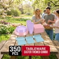 thumbnail image 3 of Exquisite Easter Disposable Plastic Party Plates and Dinnerware Combo Set 350 Piece, 3 of 14