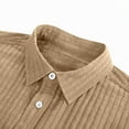 thumbnail image 4 of Resicozy Mens Button Down Shirt Cotton Linen Casual Long Sleeve Shirts Solid Collared Hippie Beach Tops with Pocket Beige XL, 4 of 7