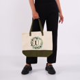 thumbnail image 3 of HIFA Initial Tote Bag for Women, Personalized Canvas Tote Bag - Two-Tone, Zipper Closure, Inner Pocket, Organic Cotton, Sturdy - Multipurpose Shoulder Bag Suitable for Shopping, Grocery, Beach, Travel, 3 of 5
