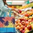 thumbnail image 6 of Reusable Canvas Tote Bag – Tropical Palm Tree Sunset Print – Vibrant Neon Aesthetic Beach Bag – Hawaiian Ocean Sunset Eco Tote – Boho Minimalist Summer Bag for Women, 6 of 7