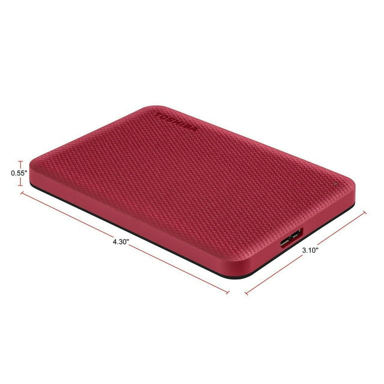 Toshiba Canvio Advance Portable Hard Drive 1TB RED